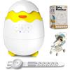 Robofun Motore di oscillazione automatico per passeggino, accessorio elettrico portatile con timer e velocità regolabile, compatibile con la maggior parte dei passeggini, Bianco