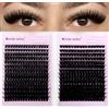 WENDY LASHES Ciglia Finte Ciuffetti 594PCS 80D/100D D-Curl 10-18mm