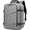 KONO Zaino Ryanair 40x30x20 Zaino da Viaggio per Aereo Bagaglio a Mano per Sotto il Sedile Borsa per Ryanair (24L, Grigio)