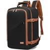 KONO Zaino Ryanair 40x20x25, Bagaglio a Mano, Nero/Marrone