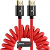 Alvin's Cables Cavo HDMI 2.1 8K Full HDMI, Cavo a spirale HDMI Tipo A Z-CAM per ATOMOS Ninja V, Cavo flessibile e resistente per fotocamere BMPCC, Panasonic S1H GH5, Sony A7S3 A9 A74 A7siii, Canon C70