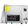 CREWORKS 10L Pulitore Ultrasuoni Industriale con 300W Riscaldatore e Timer Digitale 240W Vasca Ultrasuoni in Acciaio Inossidabile con Modalità Degas e Delicata per Strumenti Utensili e Ricambi Auto