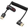 Alvin's Cables Ultra HD 8K HDMI 2.1 Cavo a Spirale Intrecciato HDMI per Atomos Ninja V, Portkeys BM5, per Feelworld monitor, per Canon C300, Z CAM E2, per Sony FS5| FS7| A7S3 Telecamere