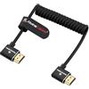 Alvin's Cables Cavo HDMI 8K 2.1 ad Alta Velocità Cavo a Spirale Intrecciato per Atomos Ninja V, Portkeys BM5, per Feelworld monitor, per Canon C300, Z CAM E2, per Sony FS5 | FS7|A7S3 Fotocamere