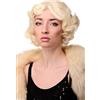 WIG ME UP - Parrucca Donna Anni 20 Swing Bob Ondulata Biondo Biondo platino circa 25 cm A4002-613