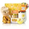 TTOPBAO Set Regalo Donna Compleanno, 9 Pezzi con Bicchiere Termico | Kit benessere con accessori per il relax, ideale come regalo per mamma, sorella o amica a compleanni e Natale
