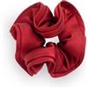 SXQLYH Elastico per capelli, scrunchie in raso da donna, tridimensionale, morbido ed elastico, grande, fermacoda per capelli lunghi e folti, colore rosso bordeaux