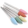 Naroote Punti per Trapano per Unghie, Perforazione per Unghie BIT 5pcs Polistica di Lucidatura Burr Bip in Silicone in Silicone + Cuticolo per Trapano per in Acciaio Inossidabile per la Lavorazione