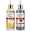 NKKOBSLE Peel Shot Glow Rice Ampoule Duo, confezione da 2 pezzi di riso bianco + fiale di riso nero per esfoliatore viso e corpo, siero minimizzatore, rimozione punti neri, per tutti i tipi di pelle, 7fl oz*1