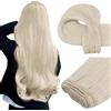 Easyouth Tessitura Capelli Veri Extension Matassa Double Weft Remy Human Hair Biondi Weaving Hair Remy Human Hair Smooth 35 cm #1000 70g
