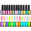 Generico Kit Smalto A Gel - Opaco Glitter Dorato Base Top Coat, Lampada Glitter Rosa Bianco Set Unghie | 12 Pezzi Colori Manicure Per Salon Amanti Bellezza Festa Studenti Festival Musicale Serata