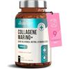 VitaBright Collagene Marino con Acido Ialuronico 2450mg | 120 Capsule | Peptidi di Collagene Idrolizzato con Vitamina C, E, B2, Biotina, Zinco, Rame | Biotina e Zinco per Pelle e Capelli | VitaBright
