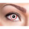 Zoelibat - Lenti a contatto colorate, qualità marca, lenti settimanali, 2 pezzi, BC 8.6 mm/DIA 14.5 mm, per Halloween, carnevale, bianco/rosso