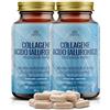 Ribovita Collagene VERISOL 2500mg Acido Ialuronico Integratore 240 capsule | Antiage Pelle, Articolazioni, Capelli e Unghie | Con Coenzima Q10, Biotina, Zinco e Vitamina C | 2x120 Capsule Made in Italy