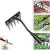 Introti Gardenia 2025 - Rastrello per diserbo in ferro, 2.0 per giardinaggio e diserbo, 5/6/7/8 denti in acciaio al carbonio, rastrelli per sarchiatura da giardino, strumento per diserbo da giardino
