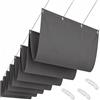AMZYU Vela Ombreggiante a Onda Retrattile 200 x 240 cm Protezione Solare Antivento Tenda Vela Rettangolare Tinta Unita Antistrappo con Funi per Giardino & Gazebo, Grigio Scuro
