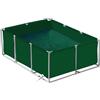 uofgcru Piscina Acquario Fuori Terra, laghetto di Riproduzione con Telaio Incluso, laghetto Fuori Terra in Tela di PVC, Acquario per Acquario per Interni ed Esterni per irrigazio(Green-2×1×0.5m)