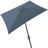 AKTIVE Ombrellone Rettangolare da Giardino, Ombrellone da terrazzo, Ombrellone Rettangolare, Tenda da Sole 3x2 m, Ombrellone da Giardino, Colore Antracite, palo in Alluminio, Giardino