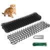 KTCINA 6 pezzi anti-gatto con punte, 2,9 m, tappeto repellente per gatti all'aperto, pic anti-gatto per giardino con spine griglia, tappetino anti-gatto anti-cani, tappeto a punta per giardino casa