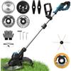 DENEWERK Decespugliatore a batteria da 980 W per batterie Makita da 18 V, decespugliatore 7 in 1 con spazzola per erbacce, motore senza spazzole da 14800 giri/min, ideale per giardino, prato e cespugli, (senza