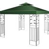 GIANTEX Tetto di Ricambio, per Gazebo Giardino di 3 x 3 M, Doppio/Singolo Strato, in Tessuto Poliestere, Impermeabile e Anti-UV, per Cortile/Spiaggia/Parco, 3 Colori e 2 Stili