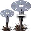 Novatool 2 picchetti zincati, diametro 15,5 x altezza 30,5 cm, accessori da giardino, pilastri di presa, ancoraggio a terra per lampade, palo di terra, fissaggio a terra in acciaio