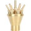 Rjrjc Ugello per fontana in rame Testa di irrigazione Ugello universale regolabile per fontana da giardino a spruzzo diretto per fontane architettoniche commerciali (G2 pollici)