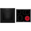 NEFF EX1B0 - Set di fornelli, composto da E1DCA0AK3, 60 x 60 cm, CircoTherm & M16SRF0L0, piano cottura elettrico, zona arrosto, telaio in acciaio inox