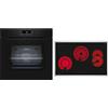 NEFF BTX48PB0 - Set di fornelli da incasso, composto da fornello B2CCJ7AK3, 60 x 60 cm, pirolisi e autopulente EasyClean, piano cottura elettrico Air Fry & T18SDH9L0, 80 cm, zona di cottura, livello