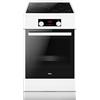 Amica SHI 905 150 W/fornello elettrico a induzione, design fine, bianco, 50 cm, classe di efficienza energetica A