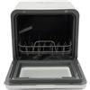 dmiuiou Lavastoviglie da tavolo, mini lavastoviglie con serbatoio dell'acqua da 6 l e 4 programmi, lavastoviglie portatile per appartamento, campeggio e camper, colore bianco