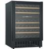 Wolkenstein UWTS129-46ED Stand Weintemperierschrank, 60 cm breit, 46 Standardweinflaschen, 5 Buchenholzböden, Thermostat, 2 Temperaturzonen, unterbaufähig, schwarz