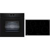 NEFF BTX48PIB0 - Set di fornelli da incasso, composto da fornello B2CCJ7AK3, 60 x 60 cm, pirolisi e autopulente EasyClean, Air Fry & T58SHF1L0, piano cottura a induzione, 80 cm, zona di cottura Twist