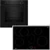 NEFF BX38IB - Set di fornelli da incasso N30, combinazione di piano cottura integrato, larghezza 60 cm, CircoTherm, riscaldamento rapido, Twist Touch, Home Connect, colore: Nero