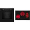 NEFF BX38B0 - Set di fornelli da incasso, composto da fornello B1CCC0AK3, 60 x 60 cm, CircoTherm per calore uniforme, display LED e piano cottura elettrico T18SDH9L0, 80 cm, livello di potenza, touch