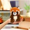 shownicer Panda - Peluche seduto a forma di panda rosso, 15 cm
