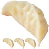 ABOOFAN Riproduzione di Ravioli Realistica 4 Pezzi in Pvc Beige | Decorazione per Vetrina Ristorante, Accessorio Scenico per Fotografia, Design Simulato Multiuso