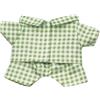 niannyyhouse Set pigiama a quadri multicolore per bambole di peluche, 10 cm, 15 cm, 20 cm, camicia e pantaloni (verde-2, 20 cm)
