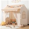besrey Tenda per Bambini 2 in 1, Casetta con Tettoia, Luci e Tappetino | Per interni ed esterni, spazio per lettura e giochi creativi; tappetino imbottito e bandierine per comfort e fantasia.