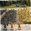 Comebachome 200 pezzi di soldatini giocattolo in scala 1:72 mini figurine di cavalieri - soldatini di plastica con spade e action figure di uomini dell'esercito medievale per ed esposizione (grigio e oro), uomin