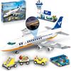 HOGOKIDS Set di Costruzioni per Aereo Passeggeri City con Luce LED, 901 pcs Blocchi per Aeroplani con Terminal dell'Aeroporto, Torre Radar, Rimorchio Bagagli, Regali per Bambini Ragazzi Ragazze Adulti