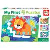 Educa - Baby Puzzle Animali della Giungla | 5in1 Baby Puzzle 3/4/5 pezzi | Animali, Primo Puzzle | dai 2 anni (18897)