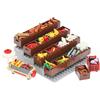 BrickBounty 190pcs City-Supermercato Compatibile Cucina Mattoni-Cibo Frutta-Mela-Banana-Gelato-Capcakes-Turchia-Pollo-Hotdog-Shopping-Fai Da Te Giocattoli Da Picnic Regali Per Ragazzi Ragazze