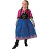 Rubie's Rubies La Regina di Ghiaccio - Il Musical - Costume Anna per bambini - Taglia 116 - Travestimento Carnevale Halloween