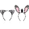 COACOM Fasce Per Orecchie Zebra Da 2 Pezzi, Morbide E Delicate Sulla Pelle, Oggetti Di Scena Per Giochi Di Ruolo, Accessori Per Feste Animali, Adatti Per Vestire Feste E Giochi Di Ruolo Per Le Vacanze.