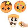 Henjunu Set da 3 Squishy a forma di cibo- Squishy Kawaii a lento ritorno di forma | Squishy in schiuma (pizza, waffle, biscotto, torta) - Squishy Kawaii profumati a lento ritorno di forma (slow-rising)