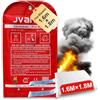 JVANTE Coperta antincendio per cucina, 1,6 x 1,8 m, DIN EN 1869:2019, coperta in fibra di vetro di alta qualità, per incendi grassi, auto, cucina, scuola, camino, barbecue, ufficio, garage e officina
