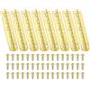 PATIKIL Cerniera a Pianoforte Piccola 2,6 x 0,6, 8pz Mini 180 Gradi Cerniere per Portagioie con Vite per Scatole di Legno Gioielli, Oro