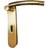 Fusital Maniglia per porte interne con placca corta FUSITAL H33 in finitura ORO ZECCHINO