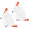 PATIKIL 2Pack 3.1 Placca Di Copertura A Molla Per Soffitto, Cornice Per Faretti Incassati Tappo Foro Downlight Montaggio A Parete Per Fori Rotondi 2.4-2.7 Soffitti In Vetro, Bianco